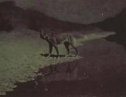 Frederic Remington Moon-light,wolf (mk43) oil on canvas